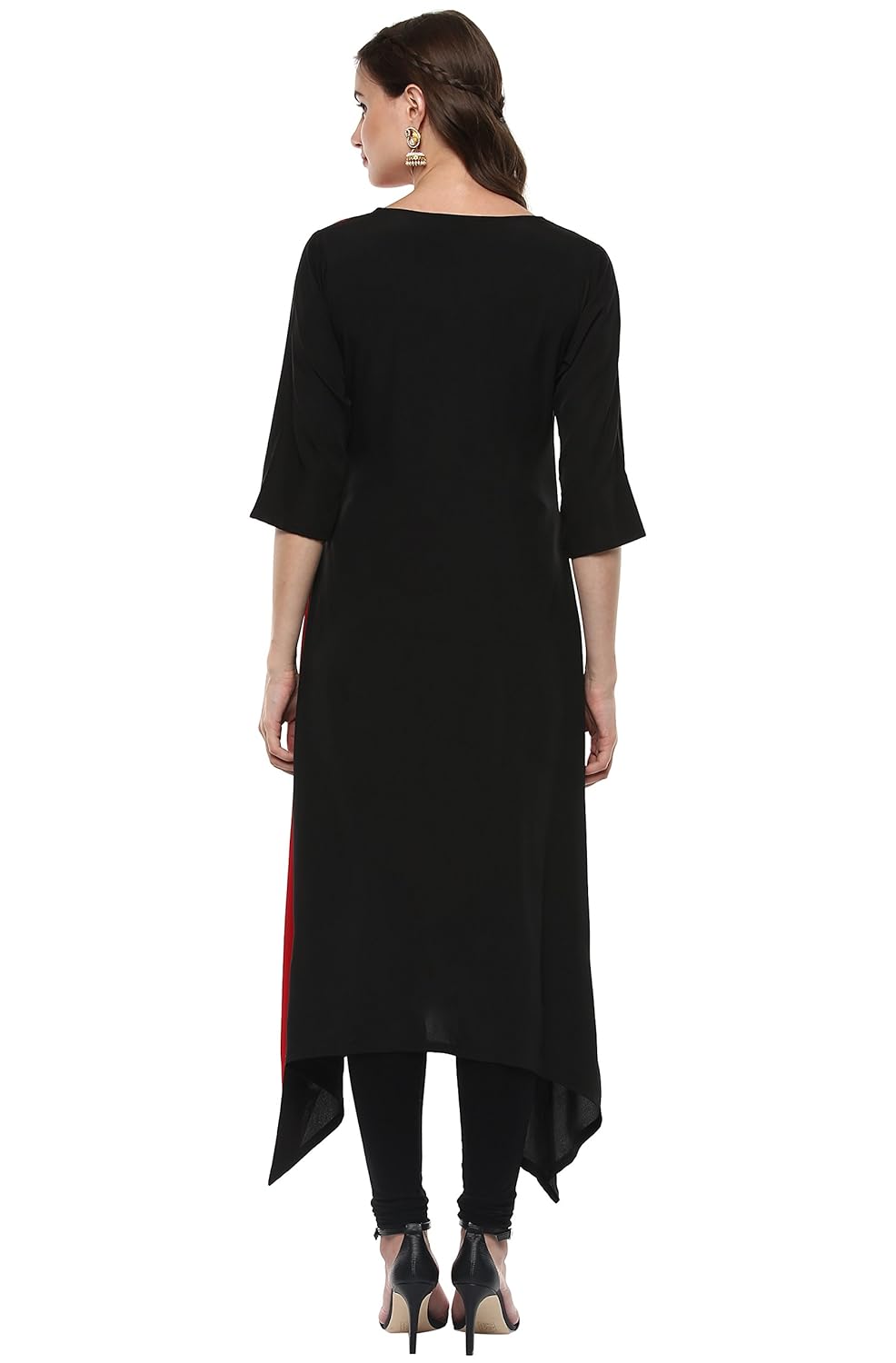 janasya women's polyester crepe kurta