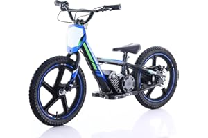 AIII Lightweight Electric Dirt Bike for Kids Aged 5-10, 340W Racing Grade Electric Motorcycle, Up to 12MPH & 3 Speed Settings, 24V Detachable Battery, 16'' Rubber Tires, Safe Disc Brake