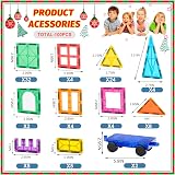 obakaer 100PCS Magnetic Tiles Building Blocks with 2 Cars STEM Learning view 5