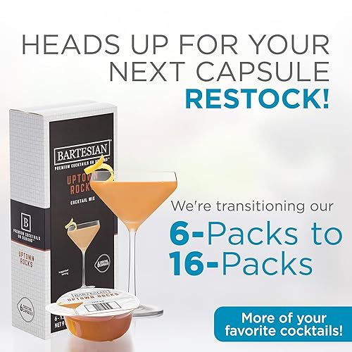 Bartesian Uptown Rocks Cocktail Capsules, Pack of for Bartesian