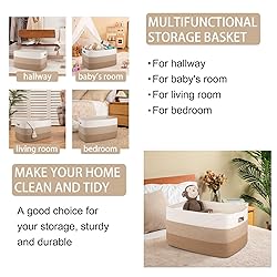 OIAHOMY Large Blanket Basket For Living