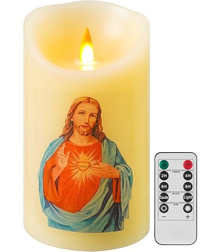 Sacred Heart Of Jesus LED Scented Candle | Catholic Devotionals