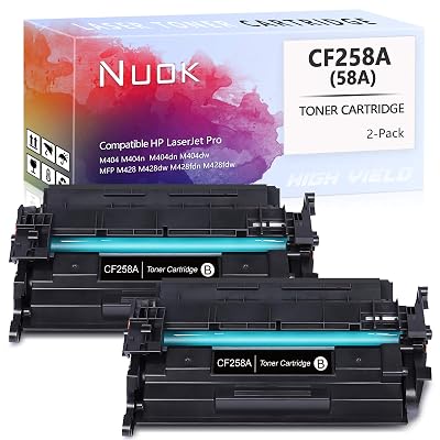 Buy NUOK Compatible Toner Cartridge Replacement for HP 58A CF258A Toner  High Yield 58X for HP Laserjet Pro M404n Toner MFP M428fdw M404dn M404dw  M404 MFP M428 M428dw M428fdn Laserjet Printer (2