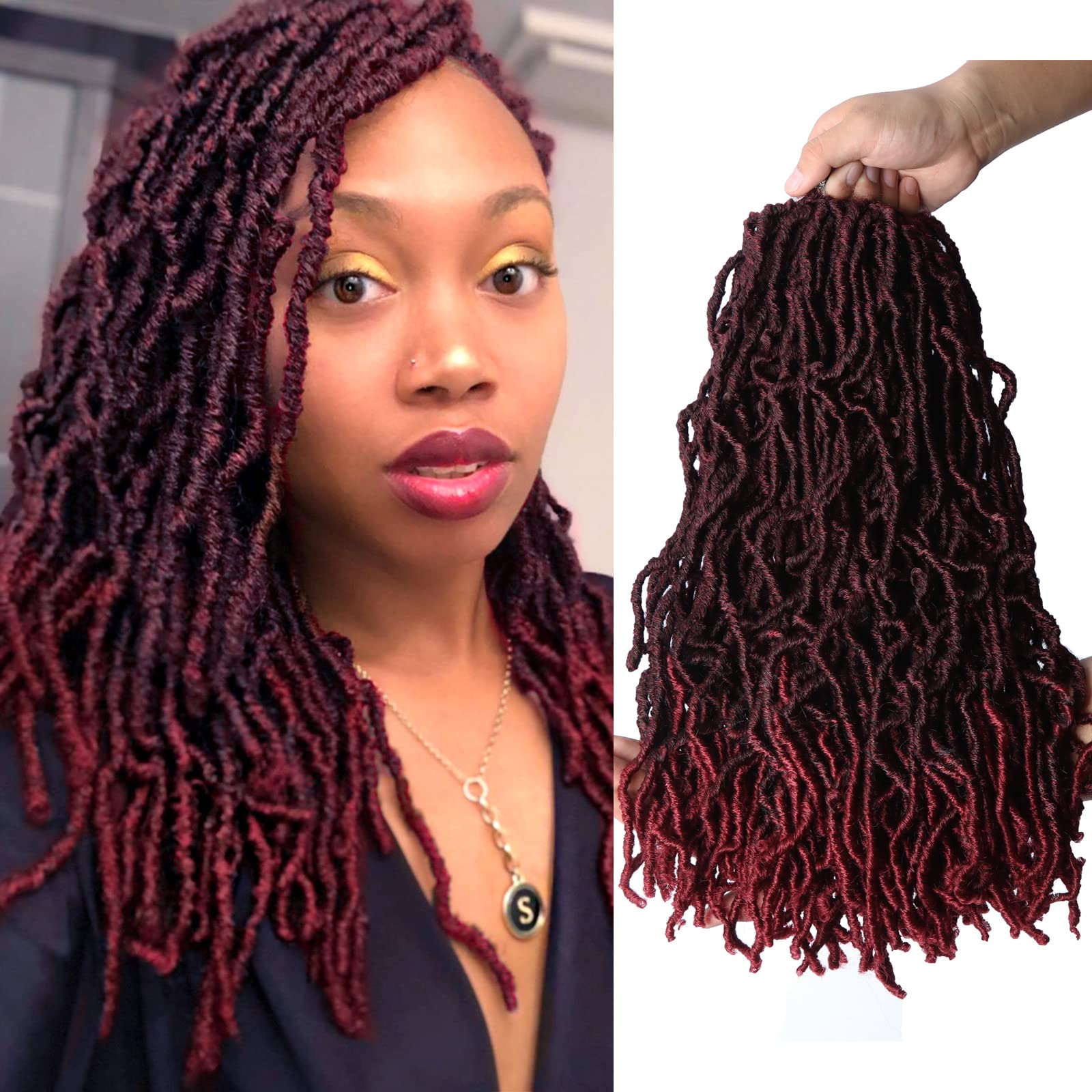 Beyond Beauty 6 Packs/Lot Nu Faux Locs Crochet Hair 18 Inches Pre-looped Goddess Locs Crochet Hair Soft Dreadlocks Synthetic Hair Extensions 18 strands/Pack(TBUG) — image 1