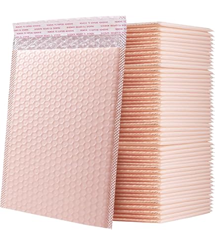 METRONIC 4x8 Bubble Mailers 200Pack, Waterproof Light Pink 7 thumbnail image
