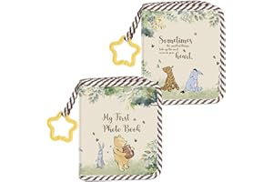 TILLFURU Winnie the Pooh Baby Memory Soft Album, My First Family Album Photo, Pooh Toddler Photo Album, My First Photo Book, Winnie Baby Photo Albums for Babies Newborn for Newborn Toddler Kids 5.5 x 7 inch