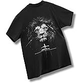 SAVD Christian Oversized T-Shirt for Men – Faith-Based Tee, 100% Cotton, Bible Verse Back Graphic, Bold Christian Design