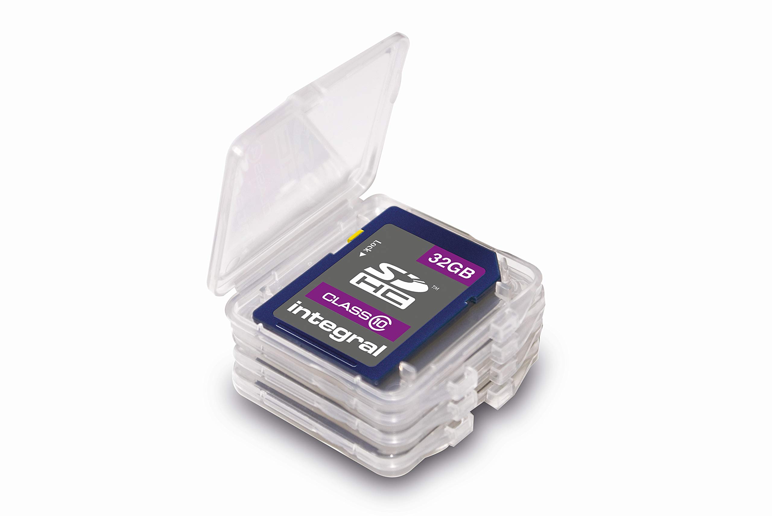 Integral Pack of 4 Cases for Secure Digital (SD/SDHC/SDXC) Memory Cards. INSDQUADBOX