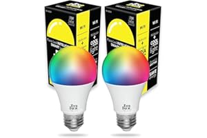 Evolux Smart Light Bulb (E26) - Ampoule Intelligente - Smart Bulbs Alexa Compatible - Colour Changing, Dimmable - 806 Lumens 