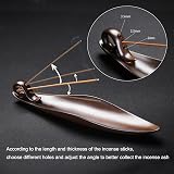 Moylor 9" Ceramic Incense Stick Holder with 3 Holes - Brown view 4