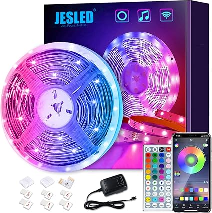 Tiras LED Wifi JESLED 5M Tira de LED RGB Compatible con Alexa Google Home App LED Tira Luz Sincronizacin de Msica Perfecto para Navidad Fiesta Decoracin Domstico para Hogar