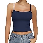Avidlove Camisole Tank Tops for Women Square Neck Spaghetti Straps Double Lined Y2K Going Out Cami Top