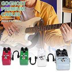 GOGHOST 3 Inch Guitar Patch Cables 6 Pack, 1/4" TS