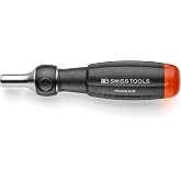 PB Swiss Tools Insider 3 - Ratcheting Universal 1/4" bit holder with 10 PrecisionBits in the handle