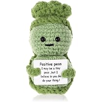Amazon.com: Funny Positive Pea, 3.8 Inch Creative Cute Positive ...