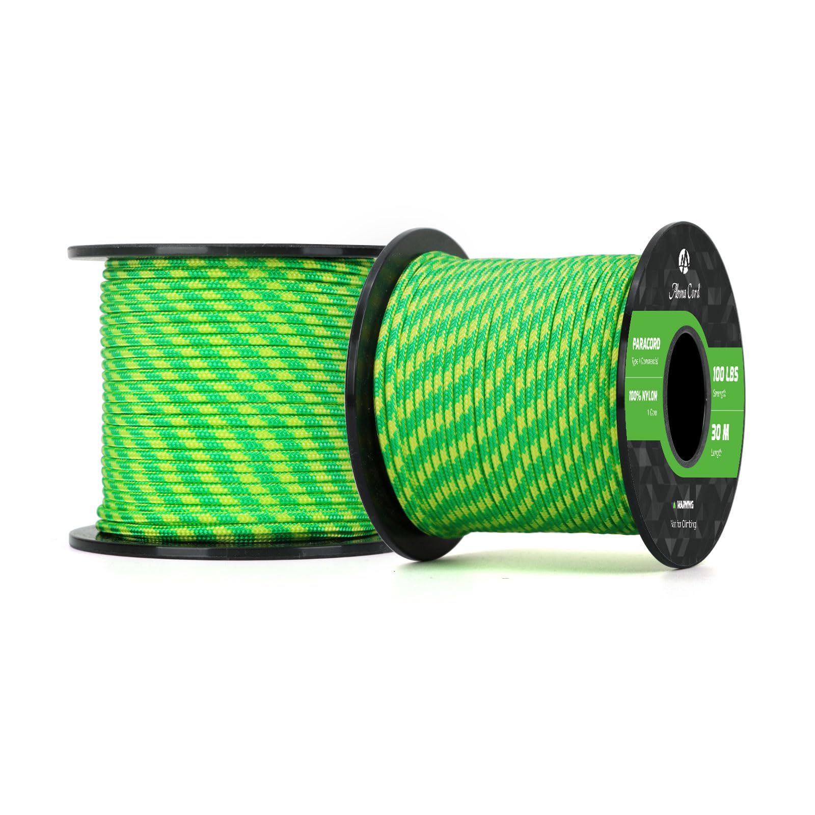 Abma Cord Paracord 100 lbs 2mm 100% Nylon 30M - Dayglow