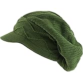 Armycrew 100% Cotton Rasta Slouchy Dreadlock Jamaica Long Knit Beanie Visor