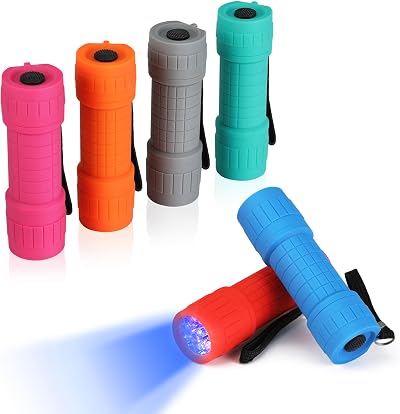 EverBrite 6 Pack UV 9 LED 395nm Blacklight Torch Flashlight Pet Urine Stain