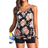 Daci Tankini Swimsuits for Women - 2 Piece Bathing Suit Tummy Control Swimming Suits with Shorts 2025 Swimwear