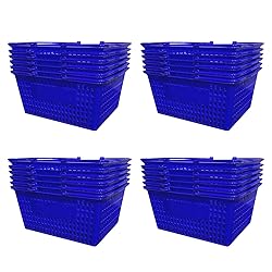 Stackable Plastic Shopping Baskets, Red and