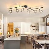Dehobo Adjustable Spot Light Fittings E14 Black Ceiling 6 Way Kit view 7
