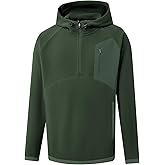 Rouen Hoodies for Men Golf Quarter Zip Hooded Pullover Athletic Warm Polar Fleece Long Sleeve Half Zip Sweatshirt for Men