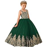 ABAO SISTER Flower Girl Princess Pageant Dress Kids Party Prom Ball Gowns Formal Dresses
