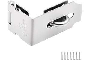 GEMASP Hasp Latch, 90 Degree Solid 304 Stainless Steel File Cabinet Lock Desk Drawer Lock