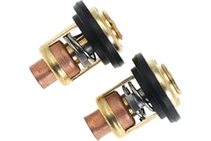 DUCPUVE 75692Q2 Thermostat Kit Compatible with Mercury Mariner Marine 143F 143 Degree 135-150HP 175 200 HP for GLM 13340 Replaces 75692T, 2 PCS