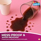SOL 3pk Pink Plastic Tablecloth 121 x 121cm Heavy Duty Spill Protection view 5