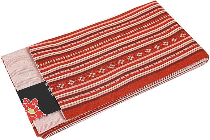 Amazon 新柄 和風館 浴衣帯 リバーシブル 6wo レディース ブランド 日本製 14 赤 ピンク えんじ 帯 通販