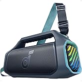 soundcore Boom 2 Plus By Anker, Outdoor Speaker, 140W, 2+2 Channel, BassUp 2.0, 20H Playtime, Fast Charge, IPX7 Waterproof, RGB Lights, Power Bank, Bluetooth 5.3, Portable for Outdoors, Camping, Beach