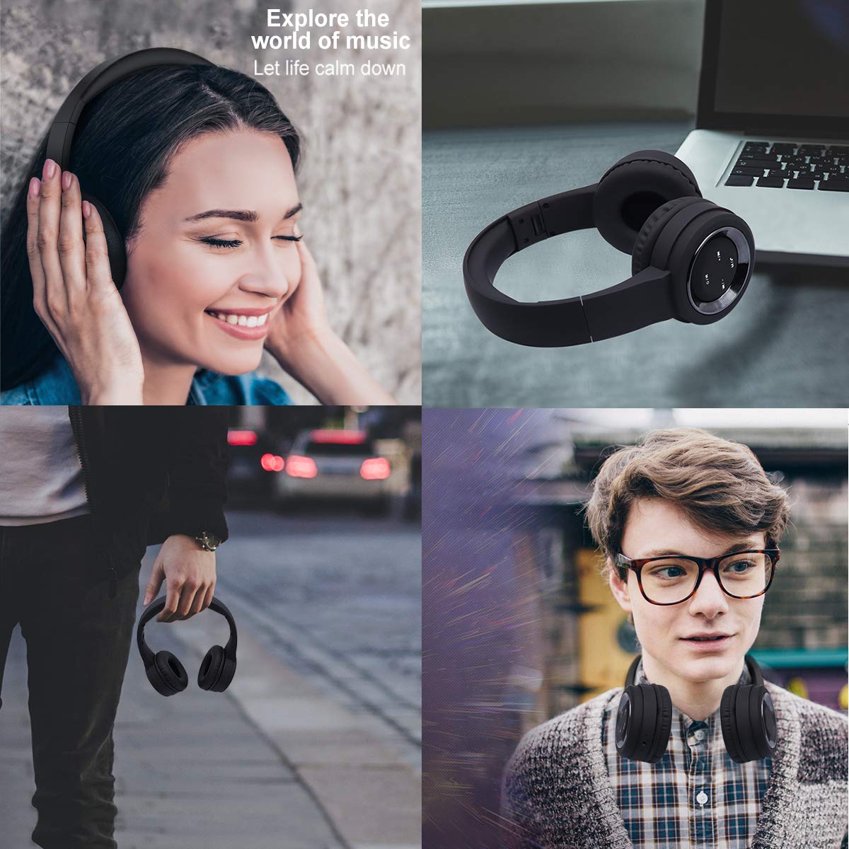 Cuffie nero cuffie con memoria morbida per laptop cuffie con cancellazione  del rumore PC surround basso Cuffie stereo Bluetooth Cuffie stereo da gioco  per PS4 controller Xbox One urban-earth.co.uk