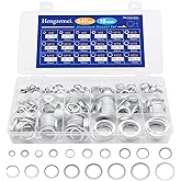 Hengzemei 540pcs Oil Drain Plug Gaskets Crush Washer Kit Flat Aluminum Washers Metric Sealing Assortment Set for Automotive R