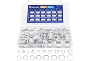 Hengzemei 540pcs Oil Drain Plug Gaskets Crush Washer Kit Flat Aluminum Washers Metric Sealing Assortment Set for Automotive R