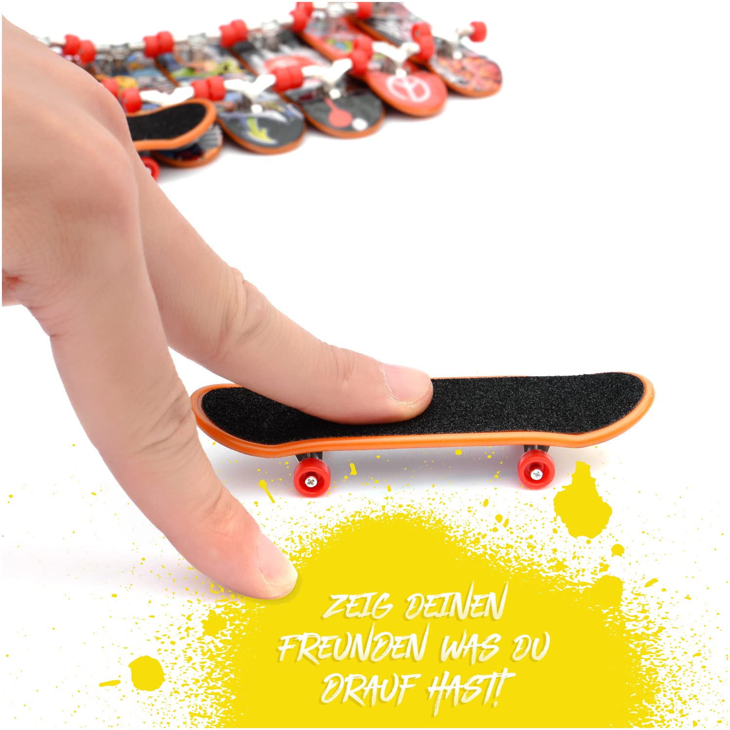 Magicat Premium Fingerboard Set I 12 Cool Finger Skateboards for Kids I Party Favors I Finger Boards for Kids I Finger Skateboard I 4 Year Old boy Birthday Gift