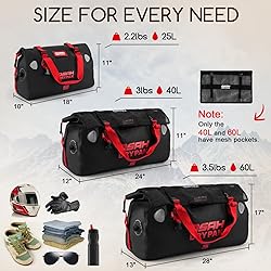 Waterproof Duffel Bag - Motorcycle Dry Bag Tail Bag