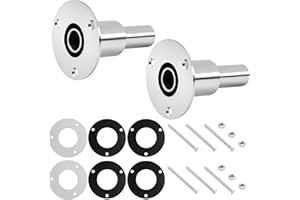 TASHOW Thru Hull Exhaust for Boats - 2 Pack 316 Stainless Steel Diesel Heater Exhaust Pipe Thru Wall with Heat Insulation for Damage Prevention, Easy to Install, Suitable for 24mm Pipe, for Boat, RV, Garage