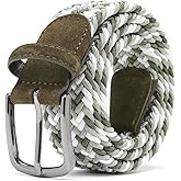 Fabio Valenti Canvas Elastic Fabric Woven Stretch Braided Belts for Men Women Junior with Multicolored/Full Sizes
