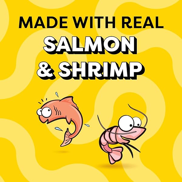 TEMPTATIONS CREAMY PUREE SQUEEZABLE LICKABLE CAT TREATS, WET CAT TREATS WITH SALMON AND SHRIMP, 0.42 OZ. TUBES, 16 COUNT