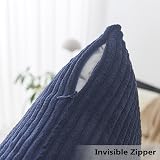 Home Brilliant Navy Cushion Covers 60x60 cm Set of 2 — Velvet Finish view 4