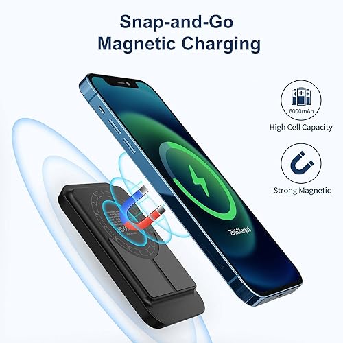 iWALK 6000mAh Magnetic Power Bank: Wireless Portable Charger with