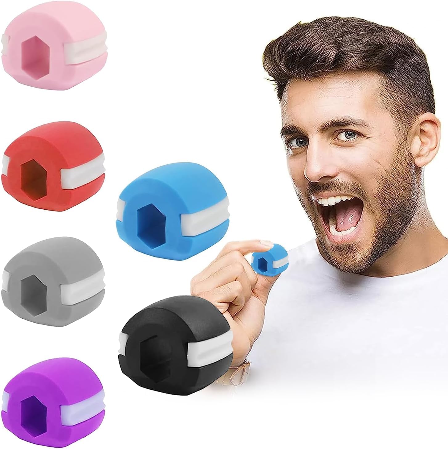 LATRAT 6 x jawline trainer, jaw trainer, jawline trainer, jawline exerciser and jaw training, jawline face exercise ball, jaw exerciser ball, jawline trainer
