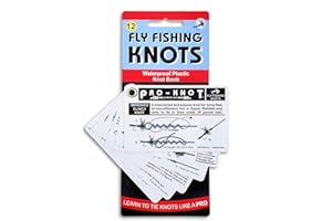 Pro-Knot Fly Fishing Knot Cards - Waterproof Knot Cards With 12 Best Fly Fishing Knots | Easy To Follow Knot Tying Instructions | Fly Fisherman Gift Idea