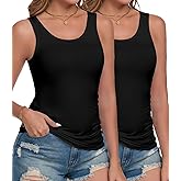 wirarpa Women's Tank Tops Micro Modal Summer Women's Camis Undershirts 2 Pack