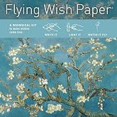 Flying Wish Paper Almond Blossoms Mini Wishing Kit, Wedding Wish Activity | Mindfulness Gift, Intention Setting, Bridal Shower Activity, Gratitude &amp; Reflection, 15 Wishing Papers, 5 Launching Platforms