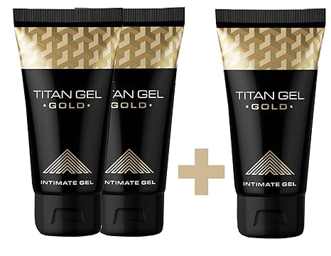 3 x Titan Gel – Intimate Gel for Men – Increasing Gel – Gold version - by Dorivit B.V.