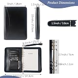 GraduatePro A5 Clipboard Folder 120 Note Paper 6-Ring Binder Waterproof Black view 2
