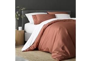 DOZ BY SIJO DOZ Duvet Cover Set, 100% Viscose derived from Bamboo, Organically Grown, Buttery Soft, Cooling Duvet Covers, High GSM, 1 Duvet Cover and 2 Pillowcases, 106"x90" (Clay, King/Cal King)