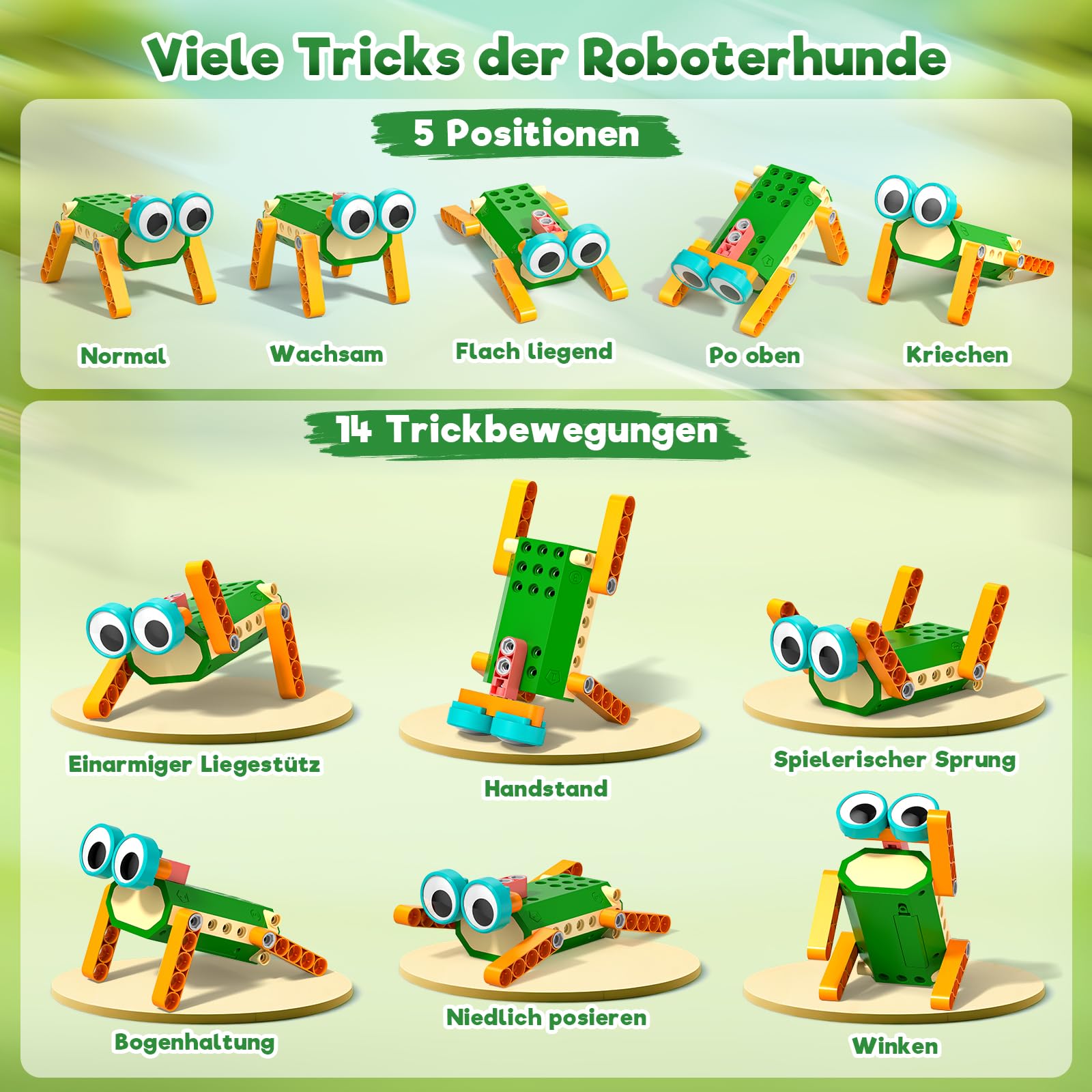Technic Roboter Bauspielzeug Bausatz ab 6+, 33+ IN 1 RC Roboter und Auto 3